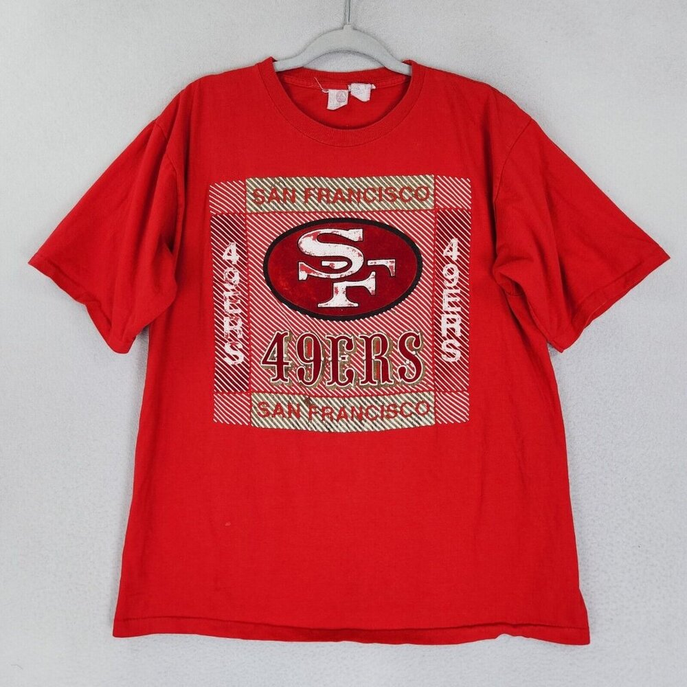 San Francisco 49ers Shirt Womens XL Red Vintage Single Stitch Artex NFL Football